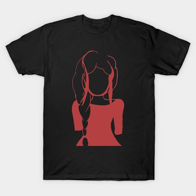 Red Girl T-Shirt by tmcdesigns